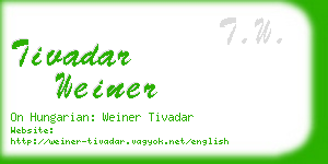 tivadar weiner business card